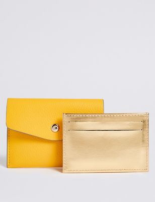

Womens M&S Collection Faux Leather Coin Purse - Yellow, Yellow