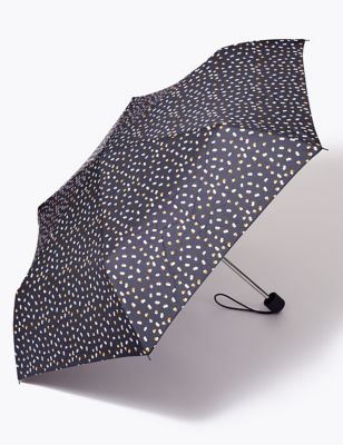  Parapluie compact à pois, doté de la technologie Stormwear™ - Bleu Marine