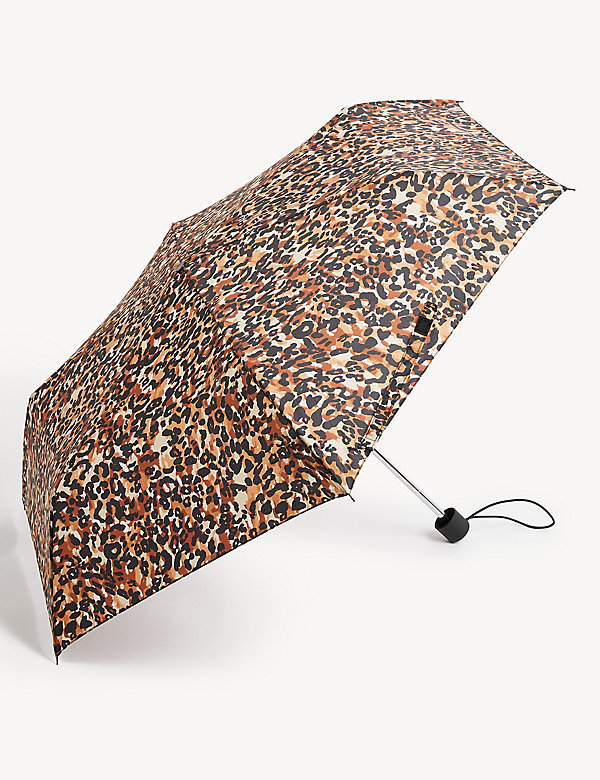 מטרייה קומפקטית עם הדפס חיות ובשילוב ™Stormwear - IL