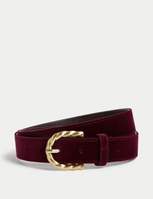 

Womens M&S Collection Velvet Jeans Belt - Burgundy, Burgundy