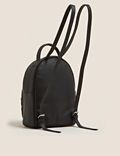 Faux Leather Mini Backpack