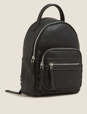 Vegan Leather Mini Backpack