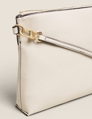 

Womens M&S Collection Faux Leather Cross Body Bag - Light Cream, Light Cream