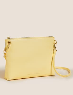 

Womens M&S Collection Faux Leather Cross Body Bag - Pale Gold, Pale Gold