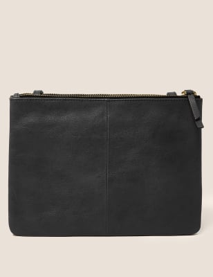 

Womens M&S Collection Leather Double Zip Cross Body Bag - Black, Black