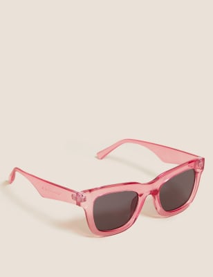 

Womens M&S Collection Quadratische schicke Sonnenbrille - Rosa Melange, Rosa Melange
