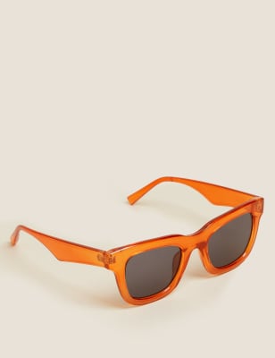 

Womens M&S Collection Square Preppy Sunglasses - Tangerine, Tangerine
