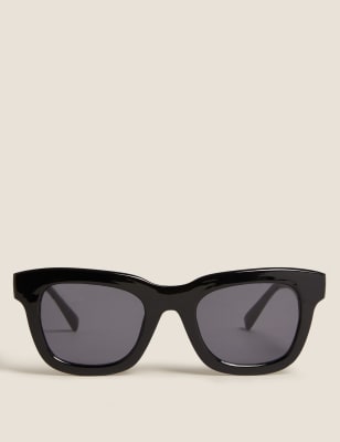 

Womens M&S Collection Square Preppy Sunglasses - Black, Black