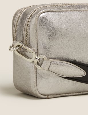 

Womens M&S Collection Kameratasche aus Leder zum Umhängen - Metallic, Metallic