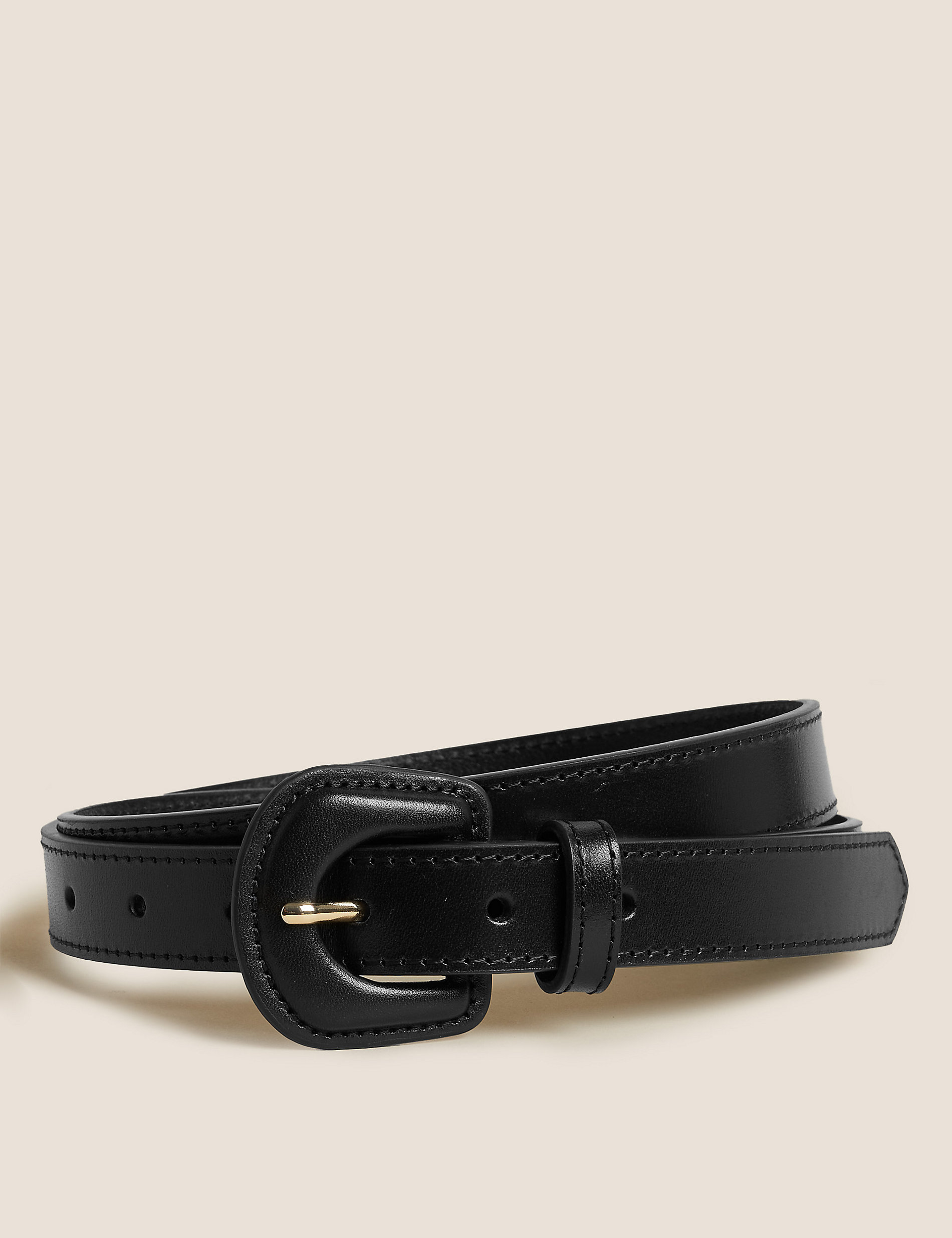 Leather Buckle Jeans Belt