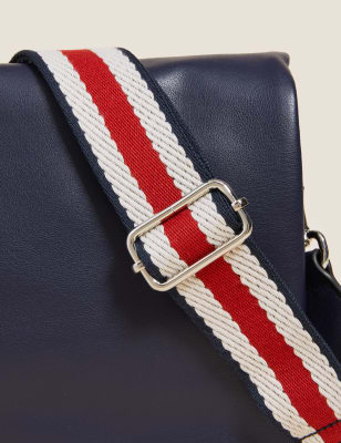 

Womens M&S Collection Faux Leather Messenger Cross Body Bag - Navy, Navy