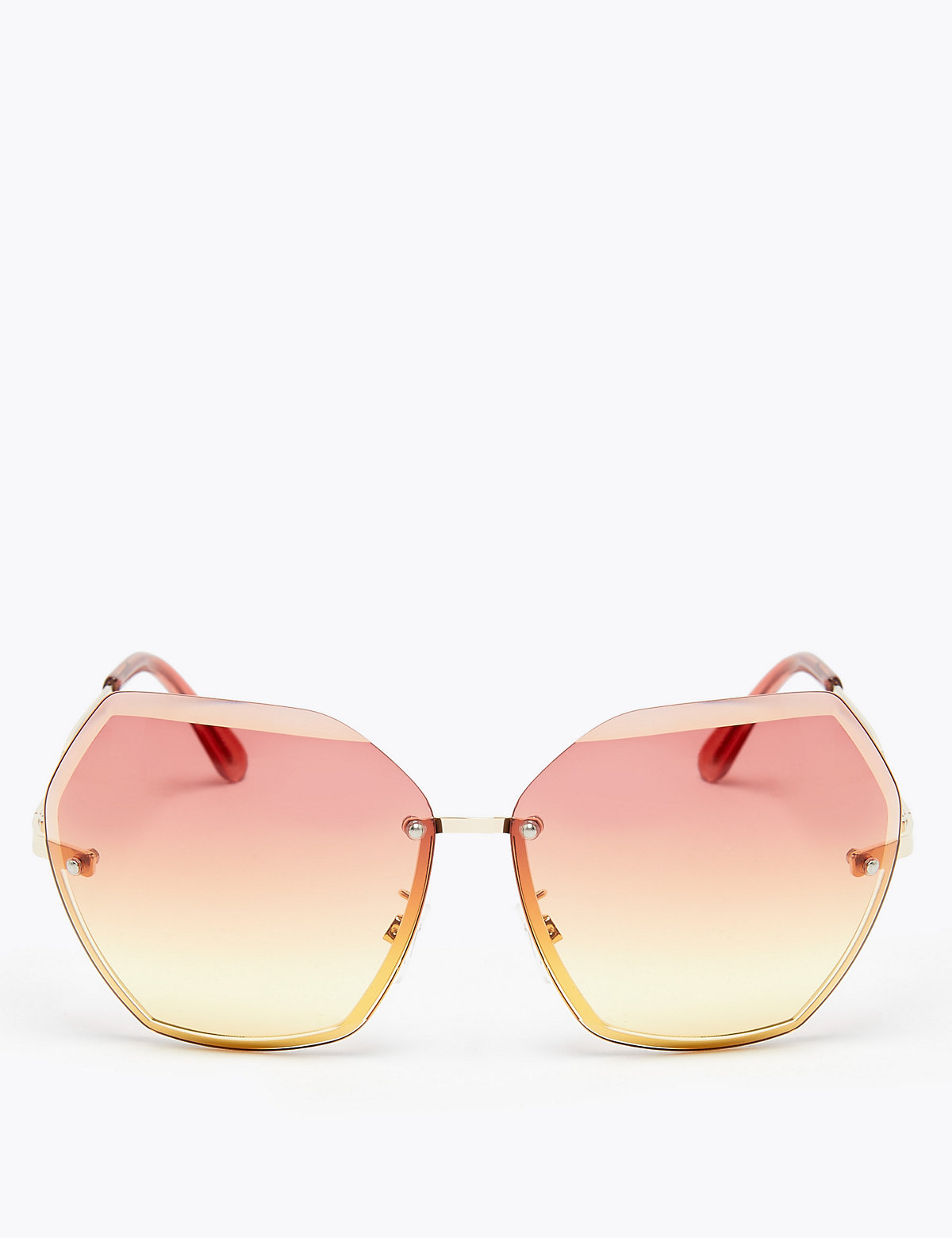 Rimless Oversized Sunglasses