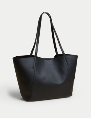 Faux Leather Tote Bag