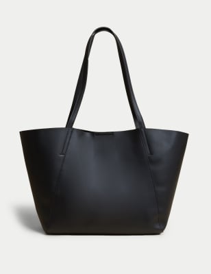 Faux Leather Tote Bag