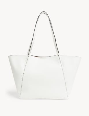 

Womens M&S Collection Tragetasche aus Kunstleder - Weiss, Weiss