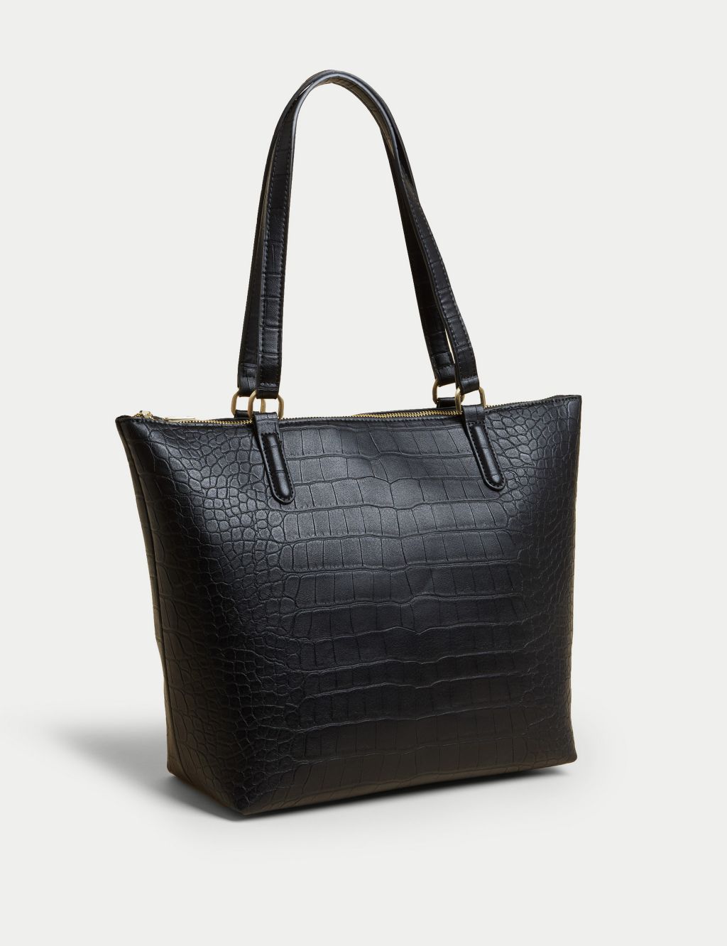 Faux Leather Croc Effect Tote Bag image 4