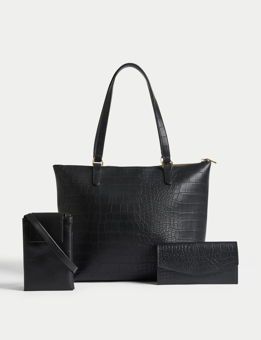 Faux Leather Croc Effect Tote Bag image 5
