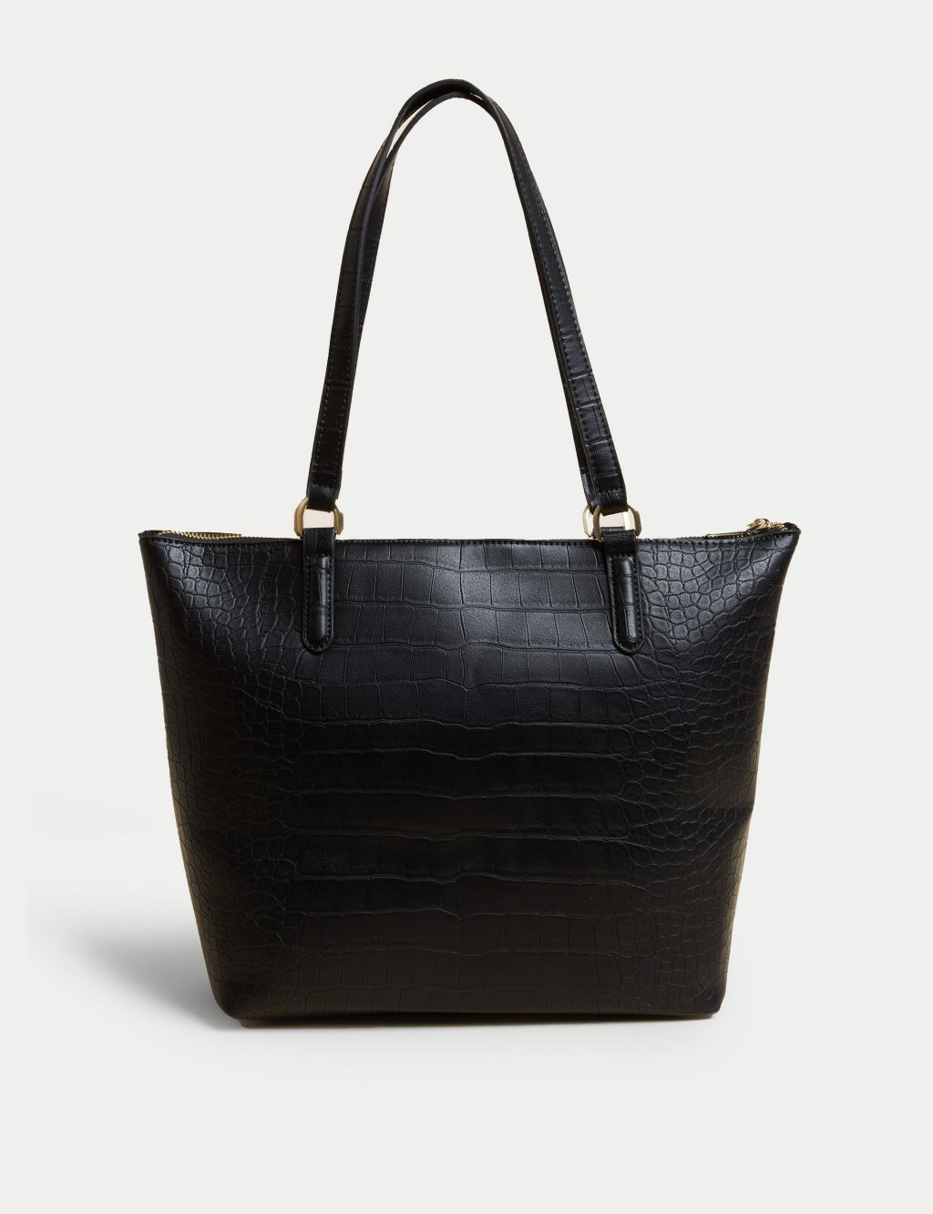 Faux Leather Croc Effect Tote Bag image 1