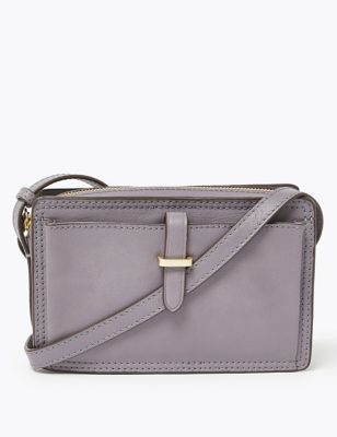 Leather Tab Detail Cross Body Bag | M&S Collection | M&S