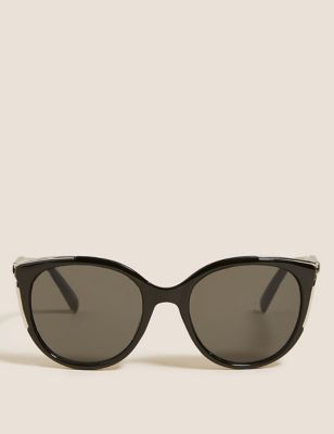 Womens M&S Collection Cat Eye Sunglasses - Black, Black
