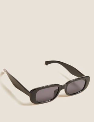 

Womens M&S Collection Angular Rectangle Sunglasses - Black, Black