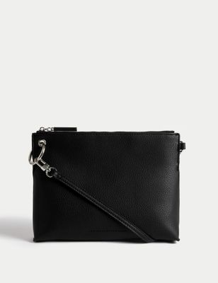 Calvin Klein Logo Faux Leather Phone Crossbody Bag on SALE