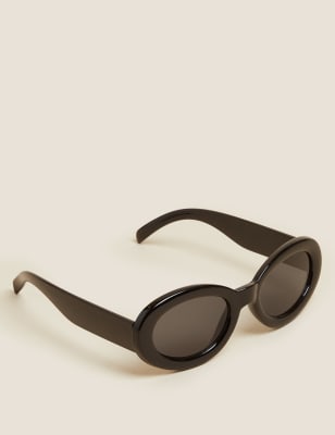 

Womens M&S Collection Extended Oval Sunglasses - Black, Black