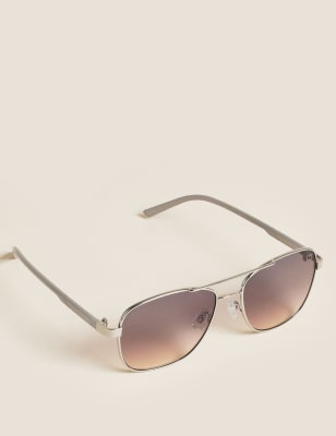 

Womens M&S Collection Angular Aviator Sunglasses - Grey Mix, Grey Mix