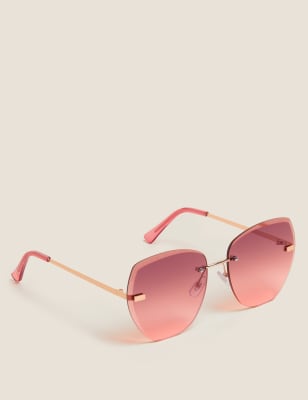 

Womens M&S Collection Extragroße randlose Sonnenbrille - Rosa, Rosa