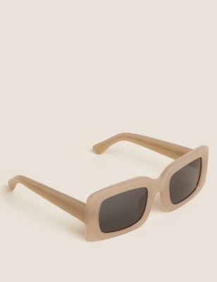 

Womens M&S Collection Eckige Sonnenbrille aus Acetat - Sand, Sand