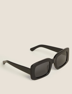 

M&S Collection Gafas de sol cuadradas de acetatoWomens - Negro, Negro