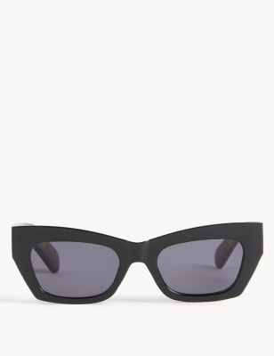 

Womens M&S Collection Angular Cat Eye Sunglasses - Black, Black