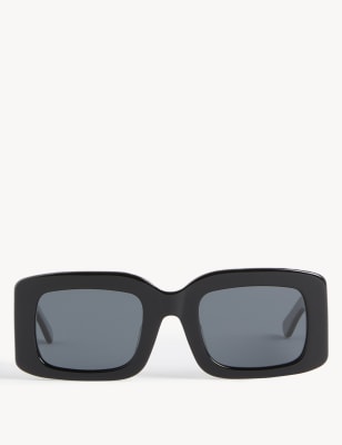 

M&S Collection Gafas de sol cuadradas de acetatoWomens - Negro, Negro