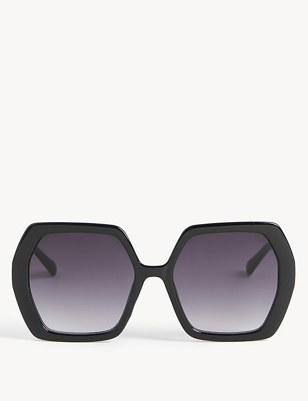 Extragroße Sonnenbrille mit eckigen Gläsern - DE