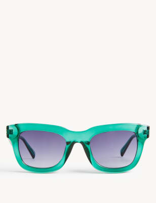 

M&S Collection Gafas de sol chic cuadradasWomens - Verde Esmeralda, Verde Esmeralda