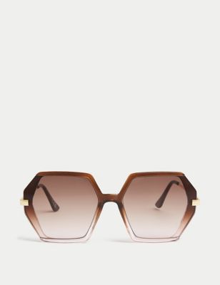 M&S Womens Large Sunglasses - Brown, Brown,Black