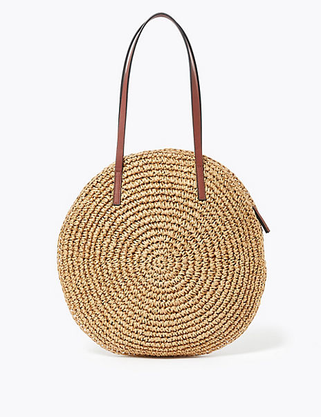 Straw Grab Tote Bag | M&S Collection | M&S