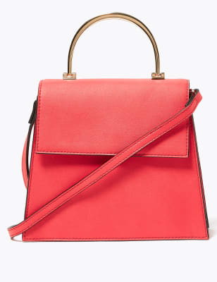 Crossbody-tas met metalen handvat