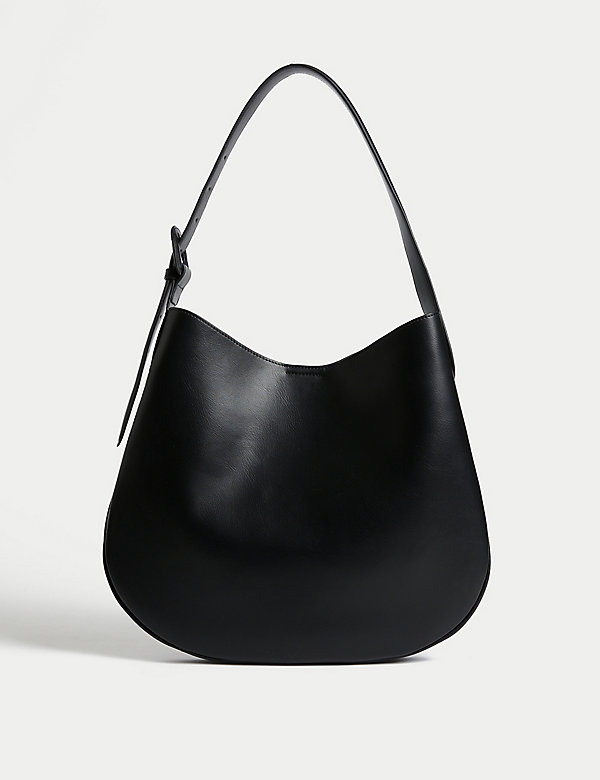 Faux Leather Shoulder Bag - NO