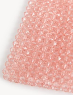 

Womens M&S Collection Beaded Grab Bag - Pink, Pink