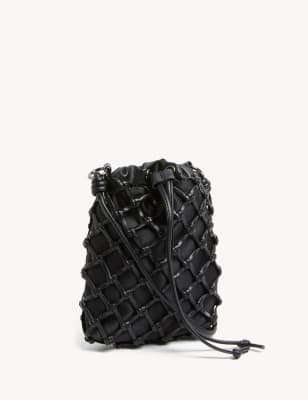 

Womens M&S Collection Drawstring Cross Body Bag - Black, Black