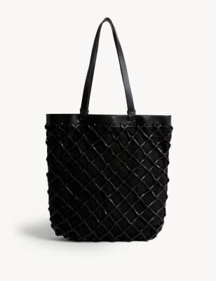 

Womens M&S Collection Woven Tote Bag - Black, Black