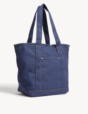 

Womens M&S Collection Fabric Tote Bag - Denim, Denim