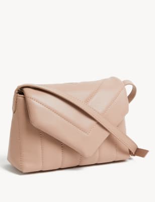 Meli Melo Thela Mini Tan And White With Zip Closure Cross Body Bag