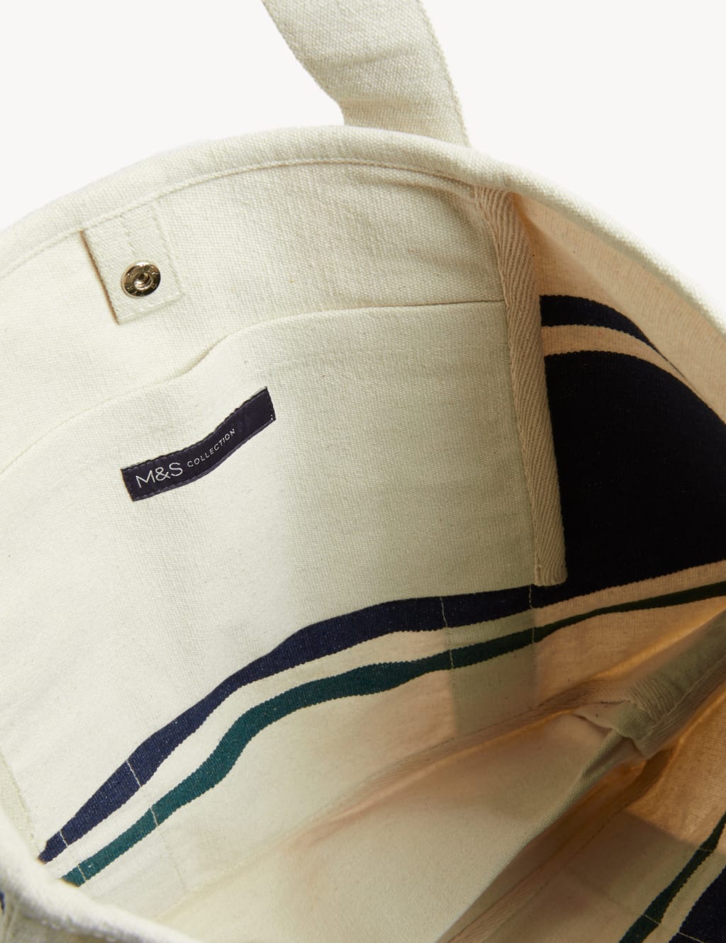 Canvas Striped Tote Bag image 3