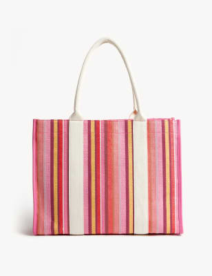 

Womens M&S Collection Woven Tote Bag - Pink Mix, Pink Mix
