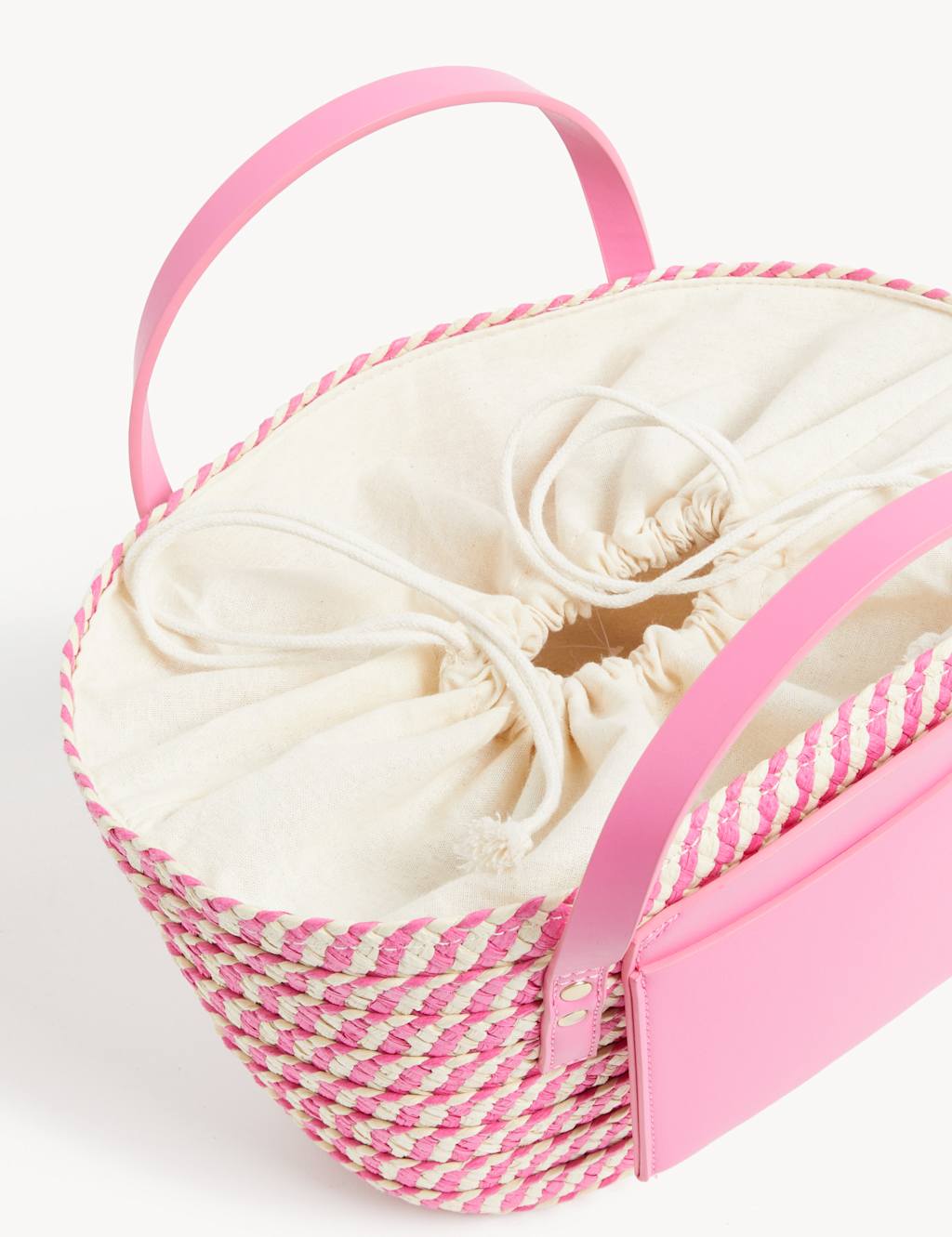 Straw Drawstring Tote Bag image 3