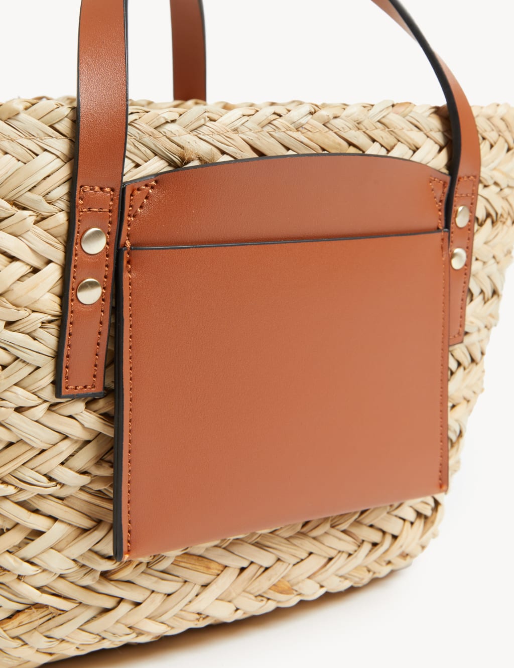 Straw Drawstring Tote Bag image 2