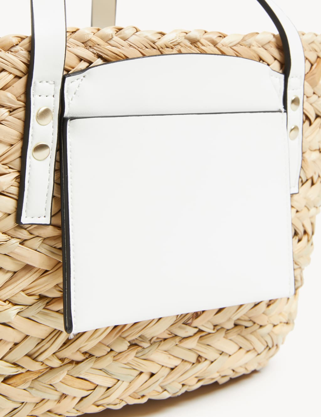 Straw Drawstring Tote Bag image 2
