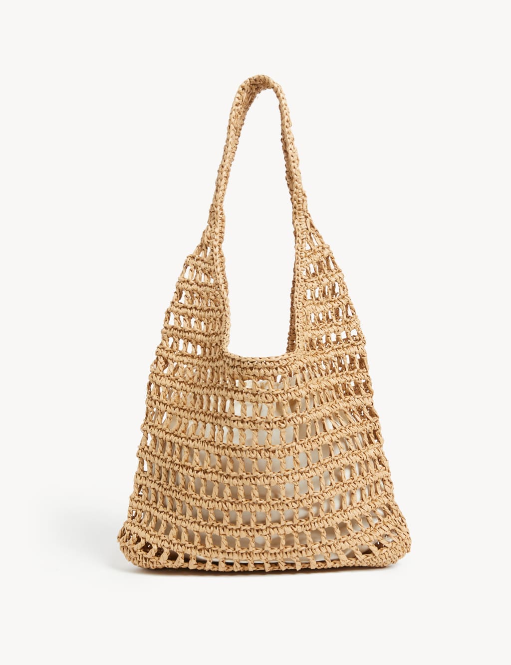 Straw Drawstring Tote Bag image 1